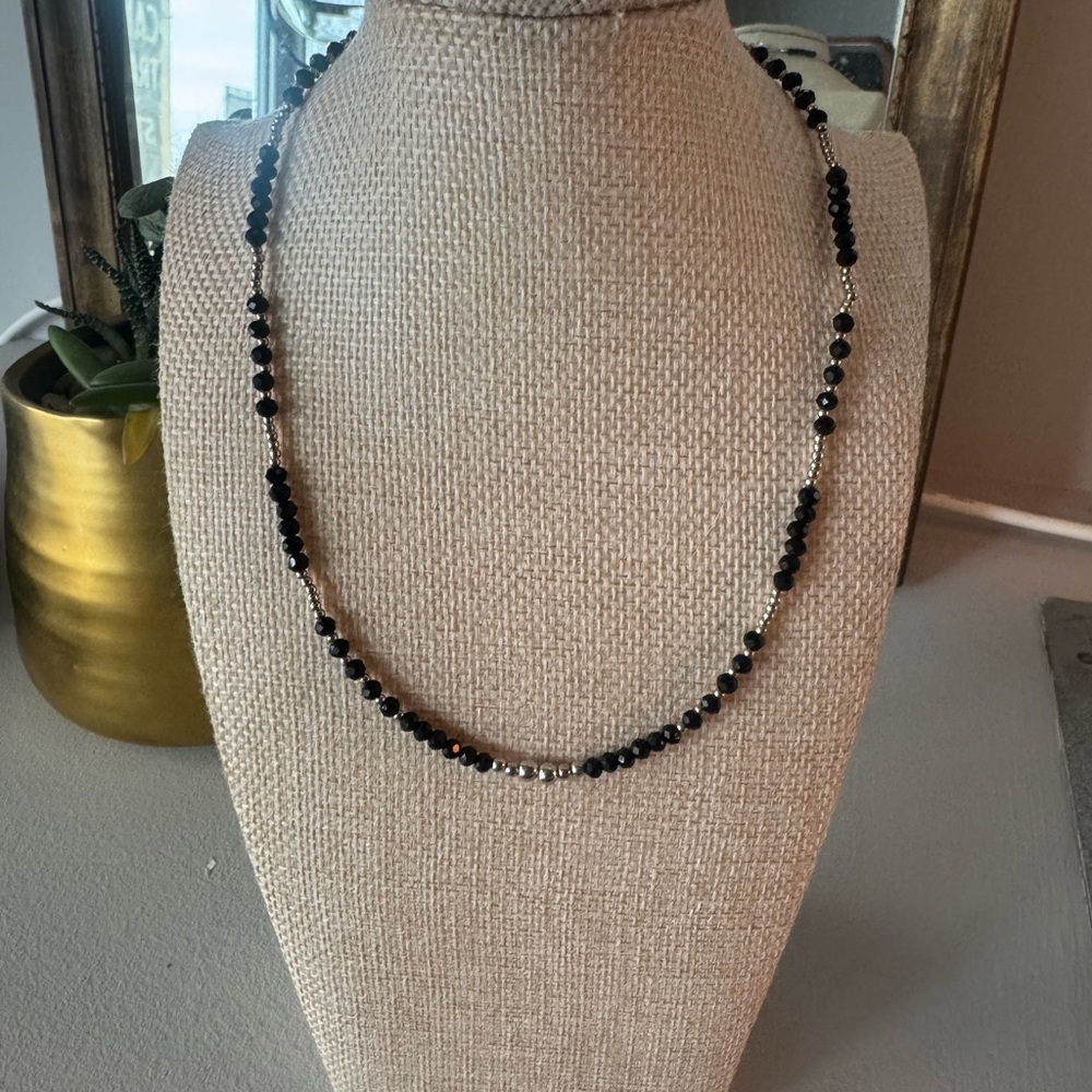 Black and Silver Bead Choker